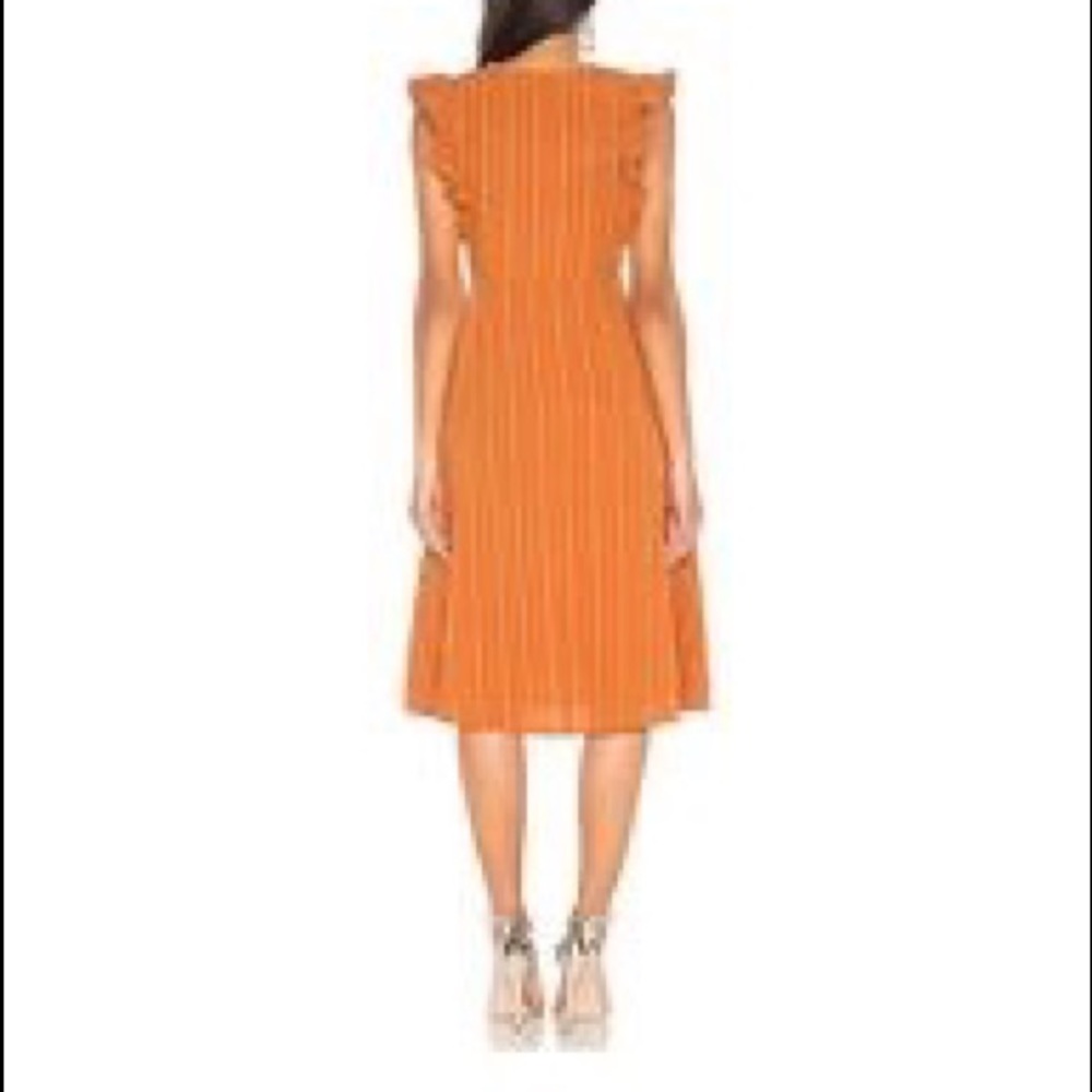 Astr The Label Midi Striped Rust Color Dress - image 3